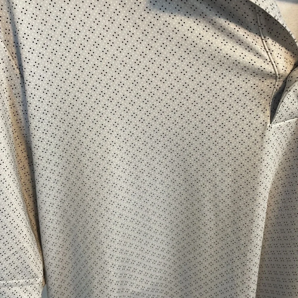 Men’s Adidas polo, Dimond.print gray, medium.nwt